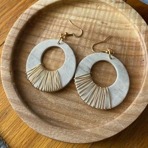 Hand Crafted Faux-Stone Clay Earrings